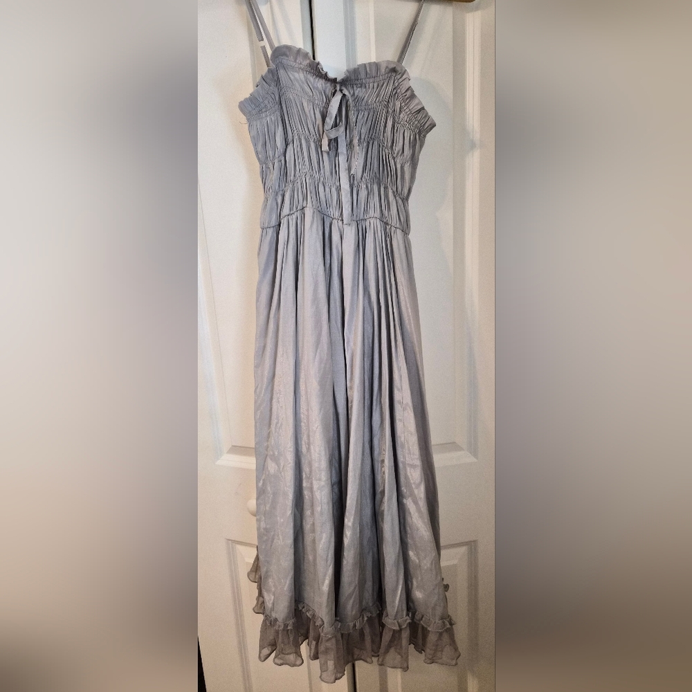 Chic Silver Gray High Low Dress